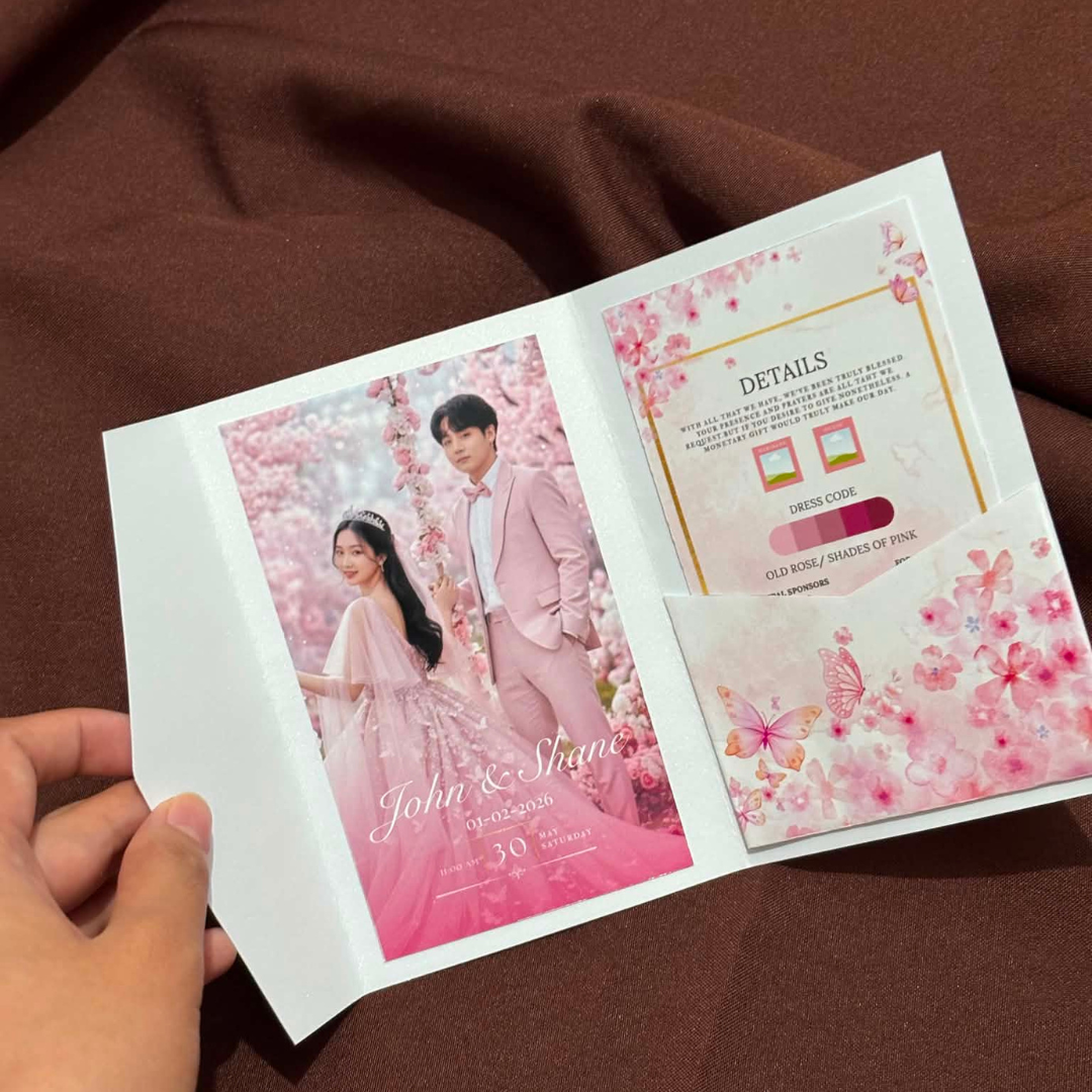 Trifold Wedding Invitation Card